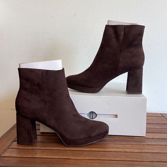 Calvin Klein Uda Booties Dark Brown Women size 9(MSRP$199) - Picture 3 of 13